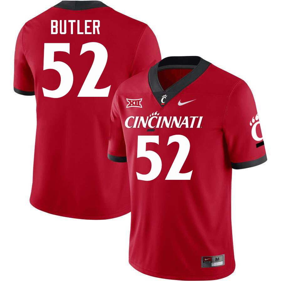 Cincinnati Bearcats #52 Garrison Butler College Football Jerseys Stitched-Red